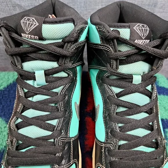 %Size 12 - Nike SB Dunk High Premium x Diamond Supply Co. Tiffany Men / A 14 - Picture 15 of 16
